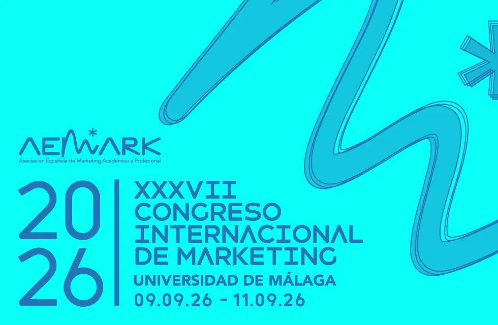 Diseño gráfico para congresos de WOM Marketing en AEMARK 2026 Málaga Diseño gráfico AEMARK 2026 | WOM Marketing